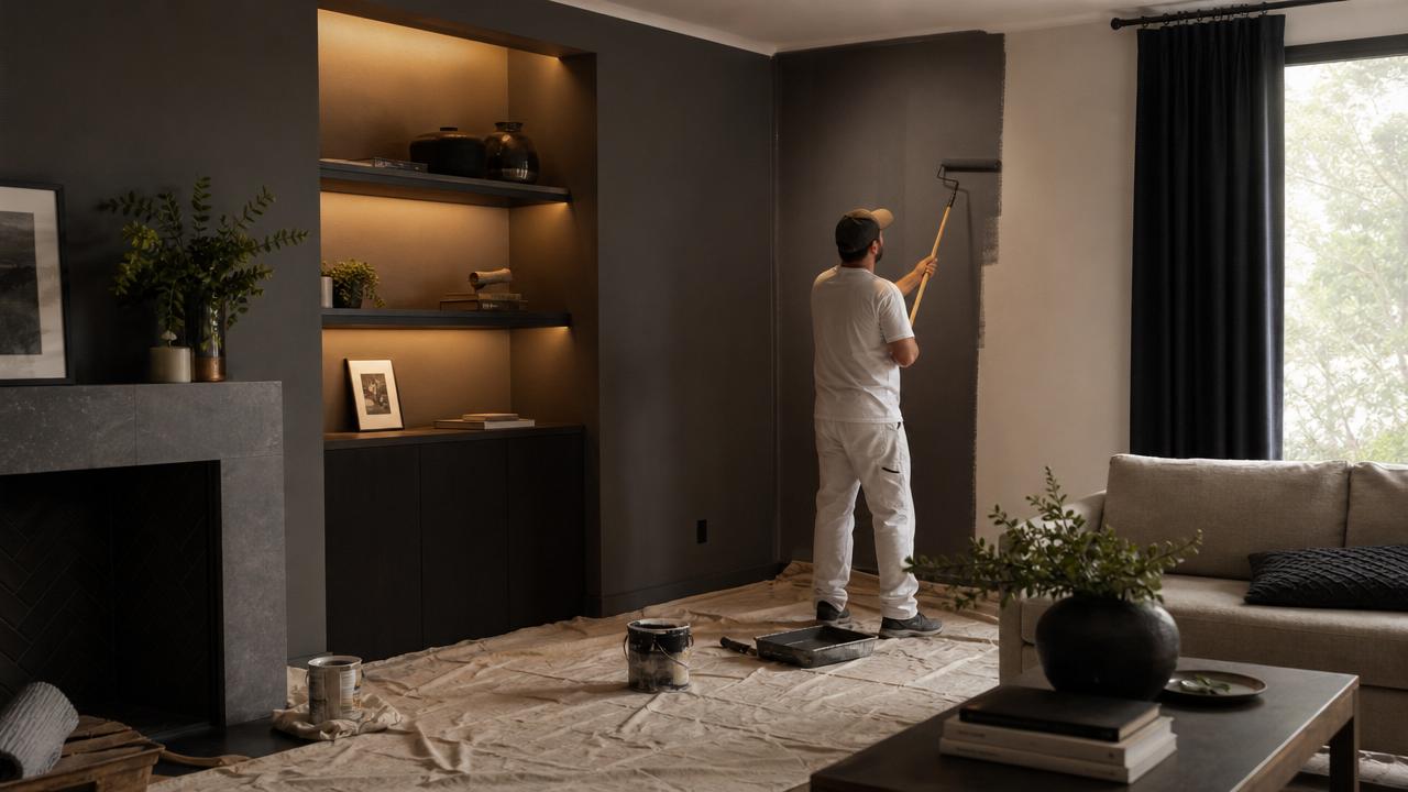Interior painting detail